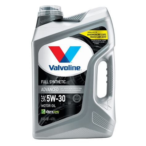 Valvoline Advanced Full Synthetic Motor Oil SAE 5W.
